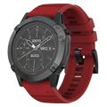 Bracelet Garmin Fenix 7X/6X GPS/6X Pro en Silicone Souple - Rouge