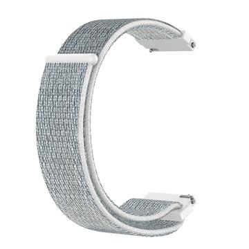 Garmin Forerunner 265S/255S/venu 2S - Bracelet en Nylon avec Fermeture Velcro - Gris / Blanc