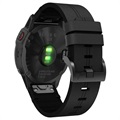 Bracelet Garmin Fenix 6/5/5 Plus en Cuir Véritable - Noir