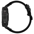 Bracelet Garmin Fenix 6/5/5 Plus en Cuir Véritable - Noir