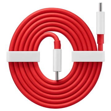 Câble USB Type-C OnePlus Warp Charge 5481100047 - 1m - Rouge / Blanc