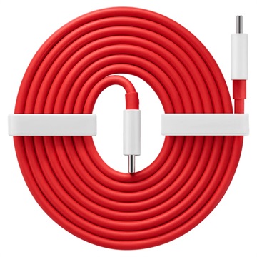 Câble USB Type-C OnePlus Warp Charge 5481100048 - 1.5m - Rouge / Blanc