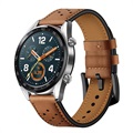 Bracelet Huawei Watch GT en Cuir Véritable Perforé - Marron