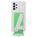 Coque Samsung Galaxy A53 5G en Silicone avec Sangle EF-GA536TWEGWW - Blanc