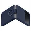 Coque Samsung Galaxy Z Flip4 5G en Silicone EF-PF721TNEGWW - Bleu Marine