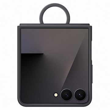 Coque Samsung Galaxy Z Flip7 en Silicone avec Anneau EF-PF766TBEGWW - Noire
