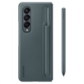 Coque Standing Cover Samsung Galaxy Z Fold4 5G avec Pen EF-OF93PCJEGWW - Gris Verte