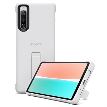 Coque Sony Xperia 10 IV Style Cover avec Support XQZ-CBCCH - Grise