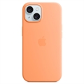Coque iPhone 15 en Silicone avec MagSafe Apple MT0W3ZM/A - Sorbet à l'orange