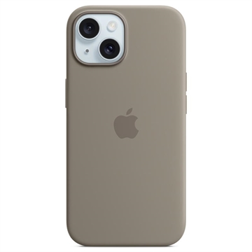 Coque iPhone 15 Plus en Silicone avec MagSafe Apple MT133ZM/A - Argile