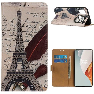 Étui Portefeuille OnePlus Nord N100 - Série Glam - Tour Eiffel