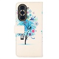 Étui Portefeuille Huawei Nova 10 - Série Glam - Arbre Fleuri / Bleu