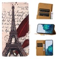 Étui Portefeuille Samsung Galaxy A73 5G - Série Glam - Tour Eiffel