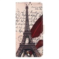 Étui Portefeuille Samsung Galaxy A73 5G - Série Glam - Tour Eiffel