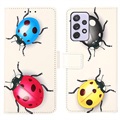 Étui Portefeuille Samsung Galaxy A73 5G - Série Glam - Coccinelles