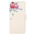 Étui Portefeuille Samsung Galaxy A73 5G - Série Glam - Chouettes