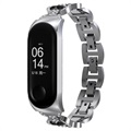 Bracelet Xiaomi Mi Band 5/6 en Acier Inoxydable Glam - Argenté