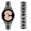 Bracelet Samsung Galaxy Watch4/Watch4 Classic en Acier Inoxydable Glam - Noir