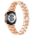 Bracelet Samsung Galaxy Watch4/Watch4 Classic en Acier Inoxydable Glam - Rose Doré