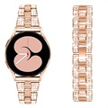 Bracelet Samsung Galaxy Watch4/Watch4 Classic en Acier Inoxydable Glam - Rose Doré