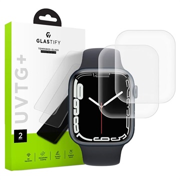 Protecteur d\'Écran Apple Watch Series 7 Glastify UVTG+ - 41mm - 2 Pièces