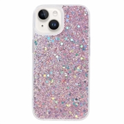 Coque iPhone 15 en TPU Glitter Flakes