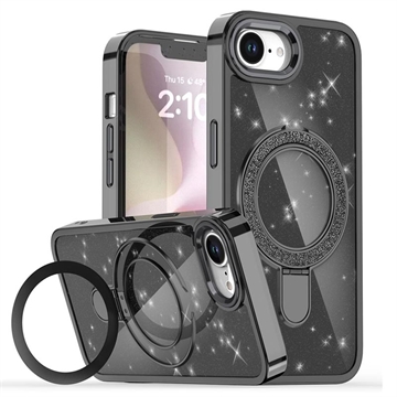 Coque hybride pailletée iPhone 16e avec Kickstand - Compatible MagSafe