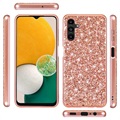 Coque Hybride Samsung Galaxy A13 5G - Série Glitter - Rose Doré