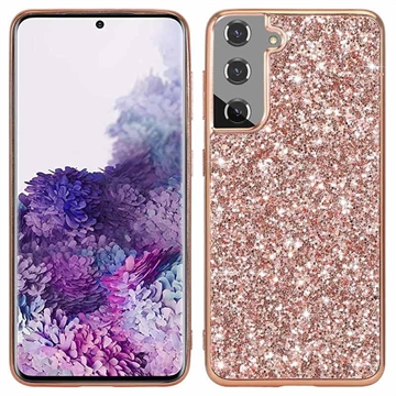 Coque Hybride Samsung Galaxy S21 FE 5G - Série Glitter - Rose Doré