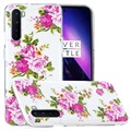 Coque en TPU Glow in the Dark OnePlus Nord - Fleurs Rose