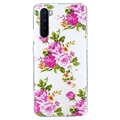 Coque en TPU Glow in the Dark OnePlus Nord - Fleurs Rose