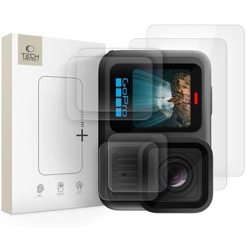 Protecteur d\'écran en verre trempé GoPro Hero 13 Tech-Protect Glass Fit+ - 6 Pcs. - Clair