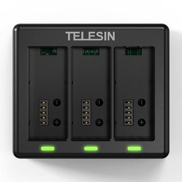 GoPro Hero 9 Black TELESIN S0-BCG-1 Chargeur de batterie à trois canaux
