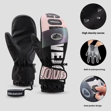 Golovejoy SK34 Gants de ski d\'hiver - Imperméables, coupe-vent, écran tactile - L