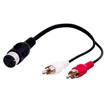 Câble Adaptateur Goobay 5 Pin DIN /2x RCA - 0.2m