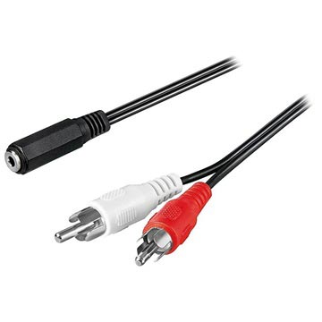 Câble Audio Goobay 3.5mm Femelle / 2X RCA Mâle