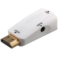 Adaptateur HDMI / VGA avec Entrée Audio - Goobay Compact - Plaqué Or