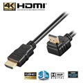 Câble HDMI Haute Vitesse avec Ethernet Goobay à Angle Droit 90° - 1m