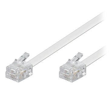 Câble de Téléphone 4 broches Goobay RJ11 / RJ11 - 10m - Blanc