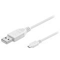 Câble USB 2.0 / MicroUSB Goobay - Blanc