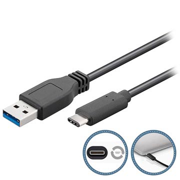 Câble USB 3.0 / USB Type-C Goobay - 1m - Noir