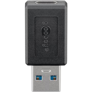Goobay Adaptateur USB-C - USB-C femelle/USB-A mâle - Noir