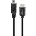 Goobay Câble USB-C vers Mini USB-B - 0,5m, USB 2.0 - Noir
