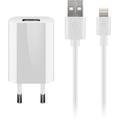 Goobay Chargeur USB avec câble Lightning - Certifié MFi - Blanc