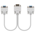 Câble Répartiteur 1x2 VGA Goobay - 20cm - Gris