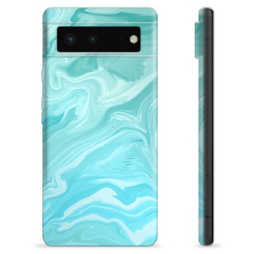 Coque Google Pixel 6 en TPU - Marbre Bleu