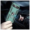 Coque Hybride Google Pixel 6a avec Béquille Métal - Vert