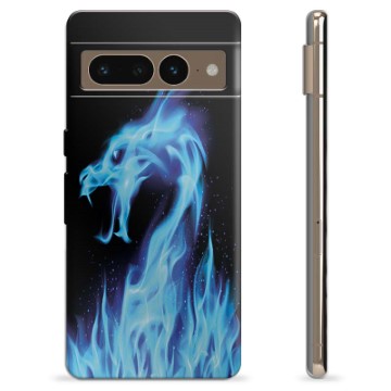 Coque Google Pixel 7 Pro en TPU - Dragon Feu Bleu