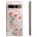 Coque Google Pixel 7 Pro en TPU - Fleurs à L'aquarelle