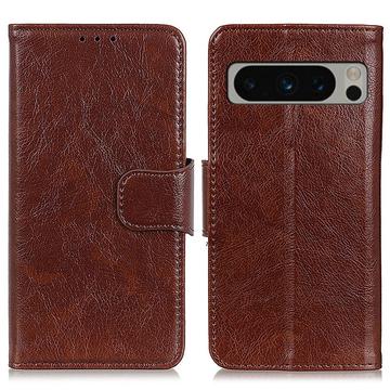 Étui Portefeuille Google Pixel 8 Pro - Série Elegant - Marron